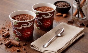 Mousse de chocolate ao leite mesclado congelado 100g