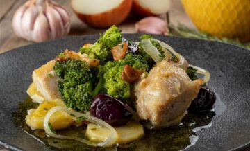 Bacalhau assado com batata e brócolis congelado 350g